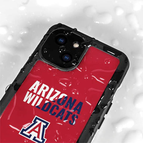 University of Arizona Wildcats Logo Split Red iPhone 15 Plus Waterproof Case
